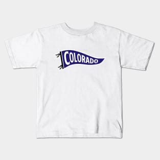 Colorado Pennant - White Kids T-Shirt